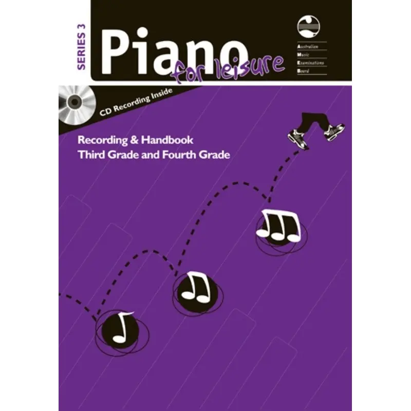 AMEB PIANO FOR LEISURE GR 3 TO 4 SERIES 3 CD/HANDBOOK