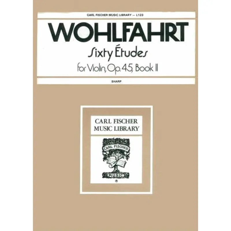 WOHLFAHRT - 60 STUDIES OP 45 BK 2 VIOLIN