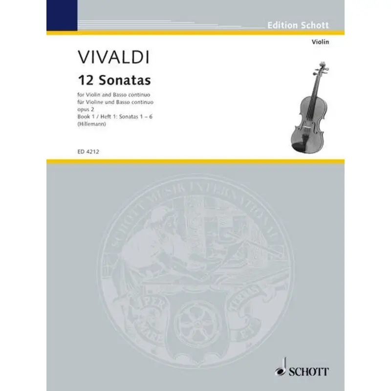 VIVALDI - 12 SONATAS OP 2 BK 1 NOS 1-6 VIOLIN/PIANO