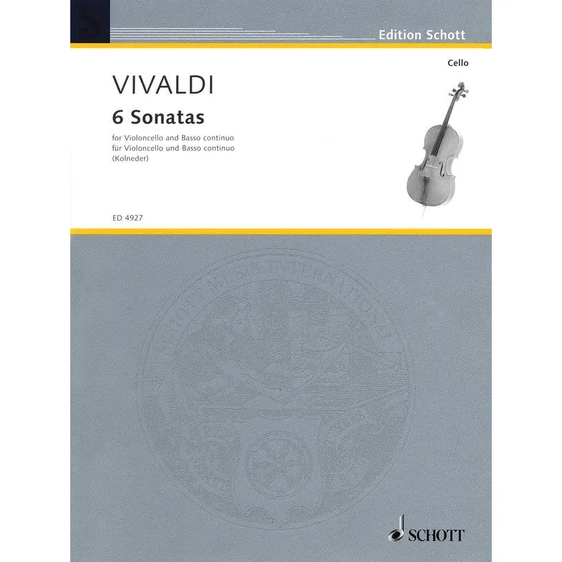VIVALDI - 6 SONATAS CELLO/PIANO ED KOLNEDER