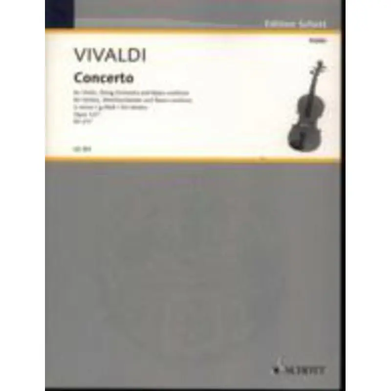 VIVALDI - CONCERTO G MIN OP 12 NO 1 RV 317 VIOLIN/PIANO