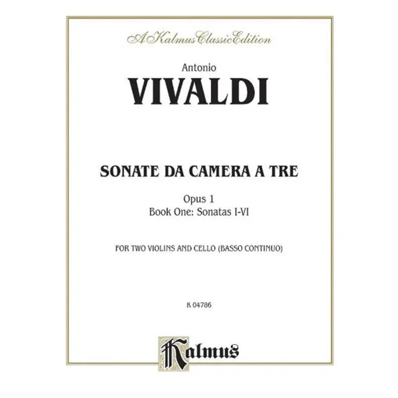 VIVALDI - SONATA DA CAMERA A TRE OP 1 BK 1 2 VIOLINS/CELLO