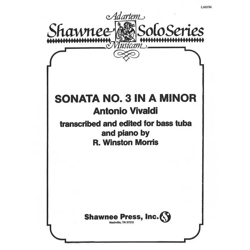 VIVALDI - SONATA NO 3 IN A MINOR TUBA/PIANO