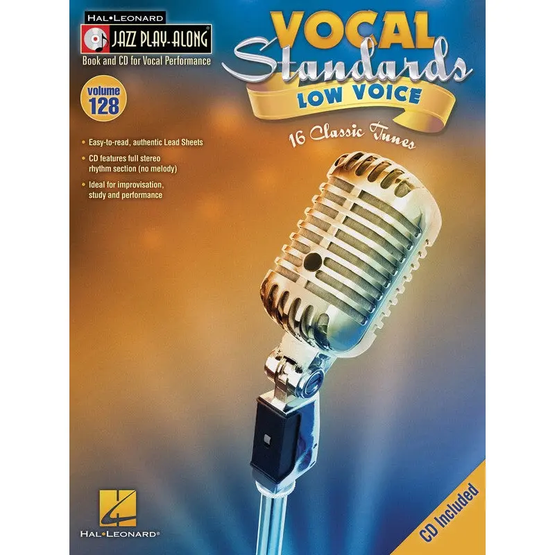 VOCAL STANDARDS (LOW) JAZZ PLAY ALONG BK/CD V128