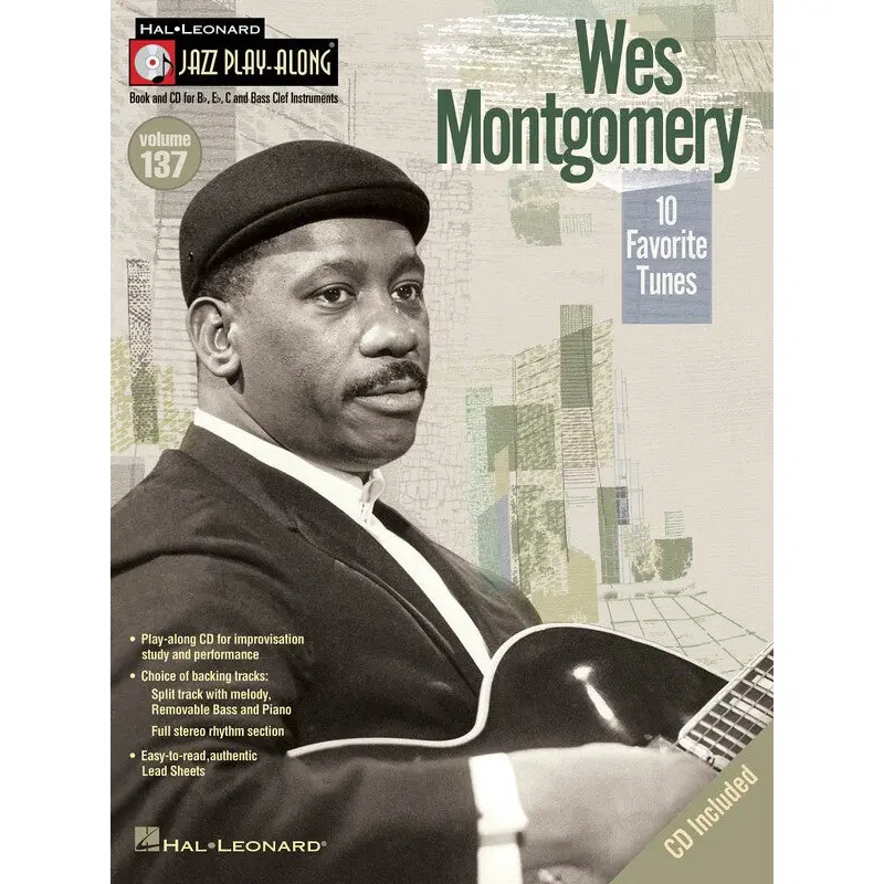WES MONTGOMERY JAZZ PLAY ALONG BK/CD V137