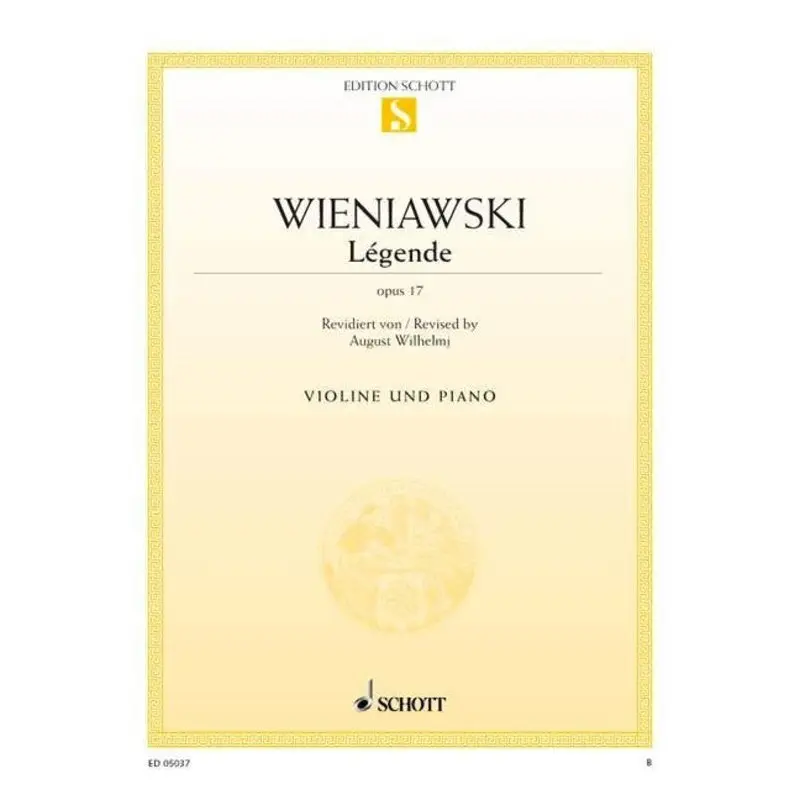 WIENIAWSKI - LEGENDE OP 17 VIOLIN/PIANO