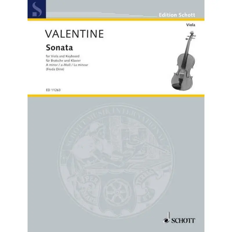 VALENTINE - SONATA A MINOR NO 9 VIOLA/PIANO