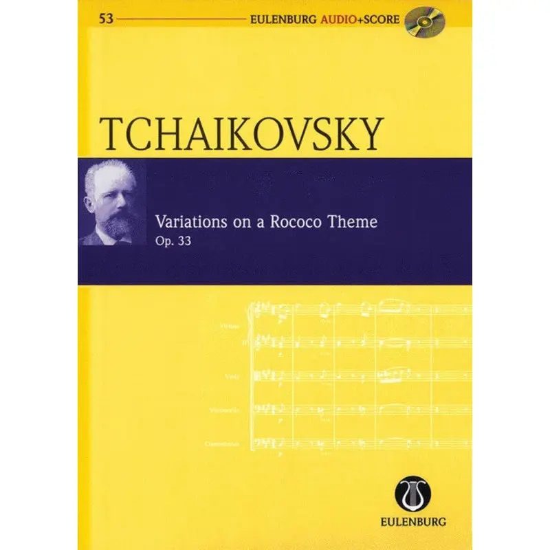 VARIATIONS ON ROCOCO THEME OP 33 STUDY SCORE BK/CD