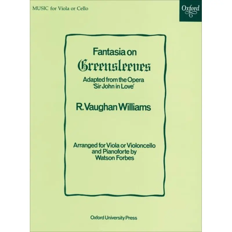VAUGHAN WILLIAMS - FANTASIA ON GREENSLEEVES VIOLA OR CELLO