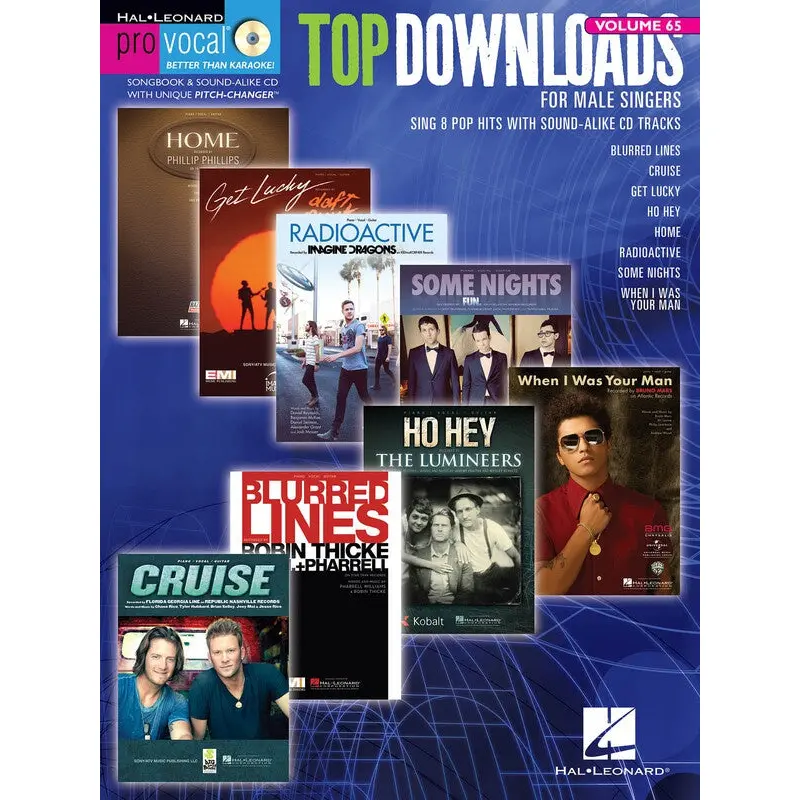 TOP DOWNLOADS PRO VOCAL MENS ED V65 BK/CD