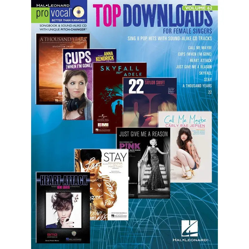 TOP DOWNLOADS PRO VOCAL WOMENS ED V62 BK/CD