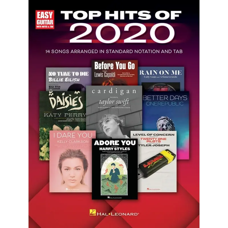 TOP HITS OF 2020 FOR EASY GUITAR NOTES & TAB