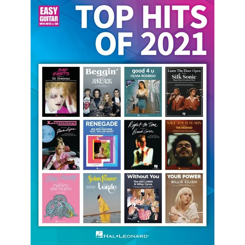 TOP HITS OF 2021 FOR EASY GUITAR NOTES & TAB