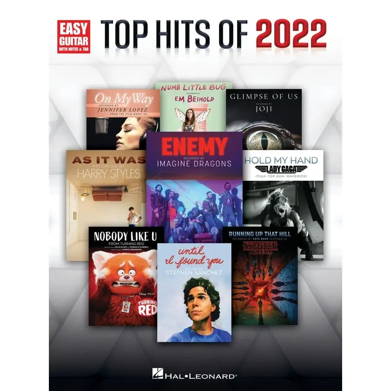 TOP HITS OF 2022 EASY GUITAR WITH NOTES & TAB