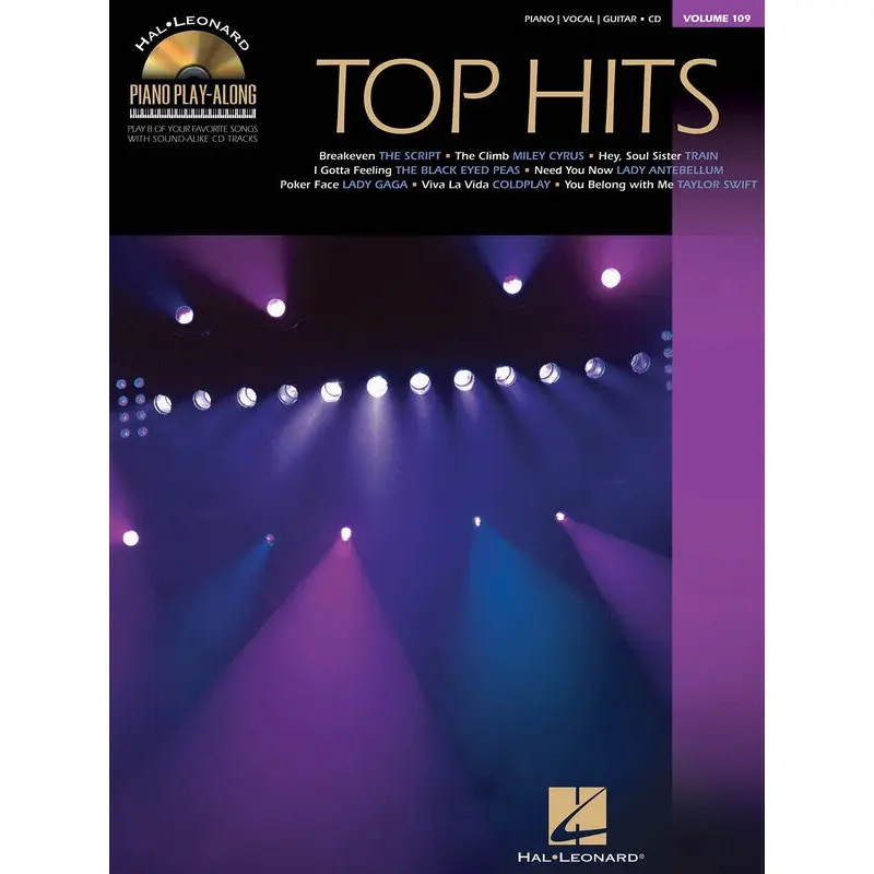 TOP HITS PIANO PLAY ALONG BK/CD V109