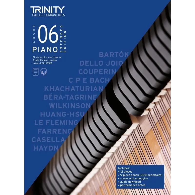 TRINITY PIANO PIECES & EXERCISES 2021-23 GR 6 EXTENDED
