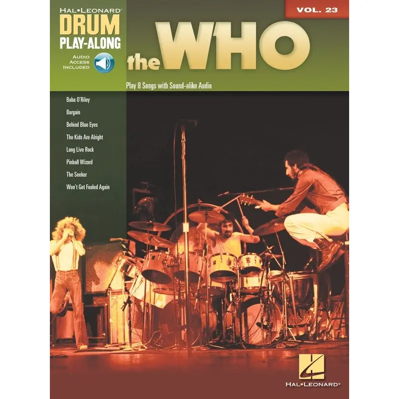 THE WHO DRUM PLAYALONG V23 BK/OLA