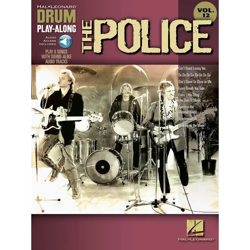 THE POLICE DRUM PLAYALONG V12 BK/OLA