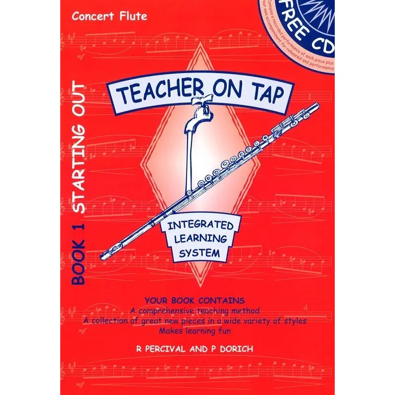 TEACHER ON TAP FLUTE BK 1 BK/CD