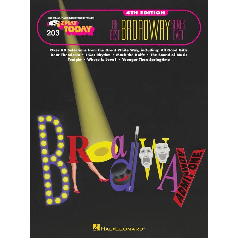 THE BEST BROADWAY SONGS EVER 3RD EDITION EZ PLAY 203