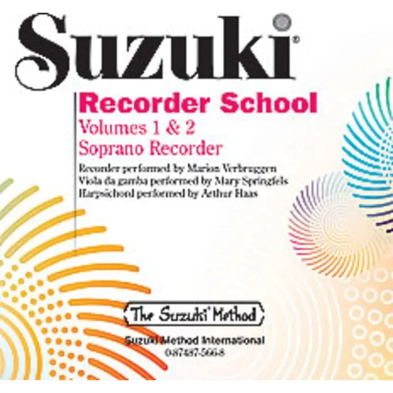SUZUKI RECORDER SCHOOL VOL 1 & 2 CD DESCANT