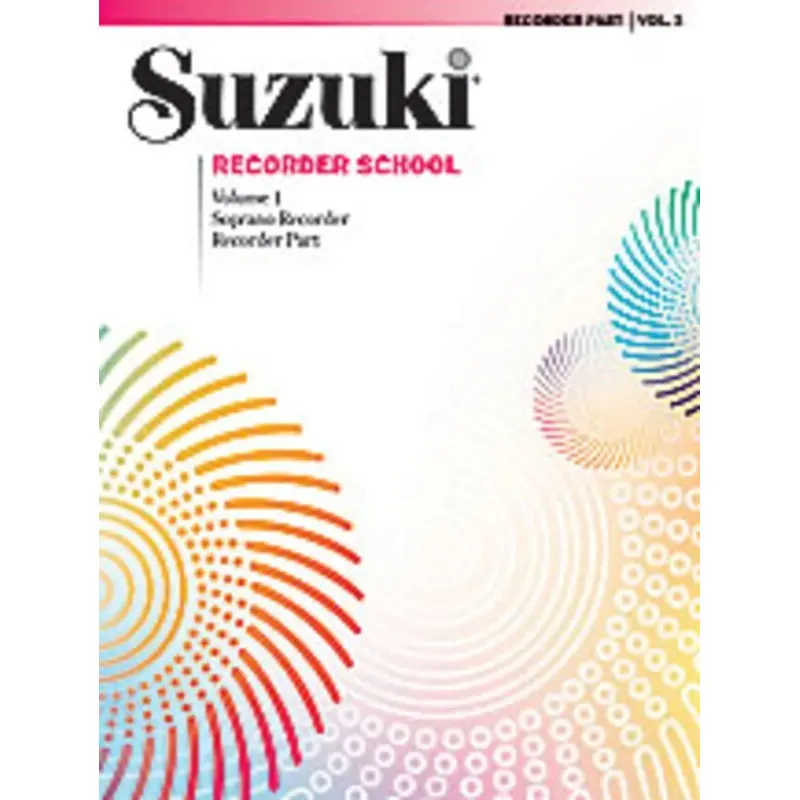 SUZUKI RECORDER SCHOOL VOL 1 DESCANT RECORDER PART