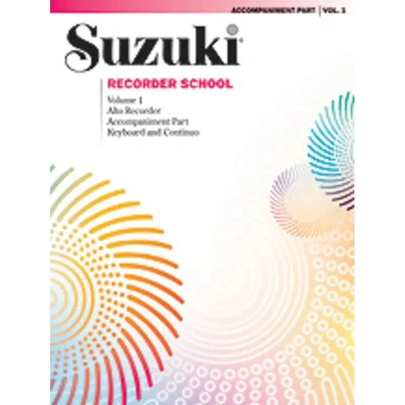 SUZUKI RECORDER SCHOOL VOL 3 DESCANT ACCOMP PART