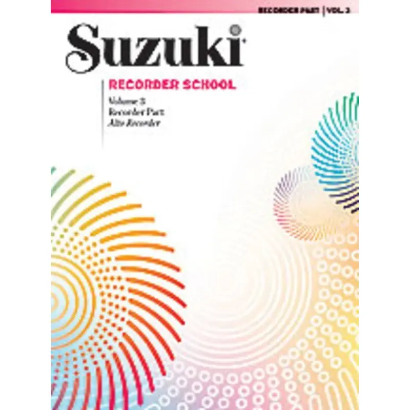 SUZUKI RECORDER SCHOOL VOL 3 TREBLE RECORDER PART