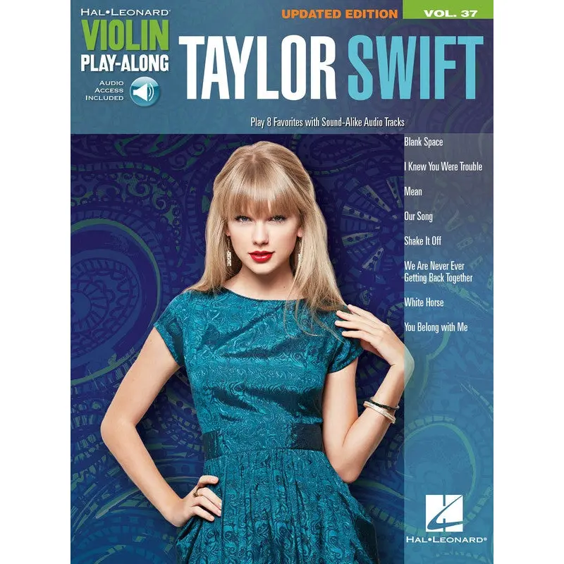 TAYLOR SWIFT VIOLIN PLAYALONG V37 BK/OLA UPDATED ED
