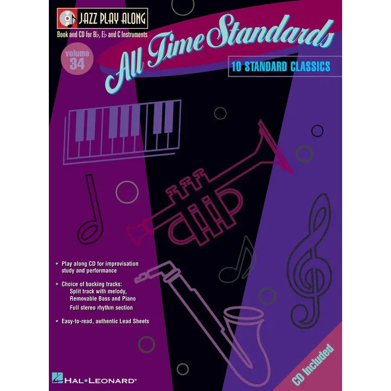 ALL TIME STANDARDS JAZZ PLAYALONG V34 BK/CD
