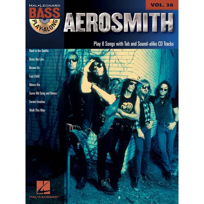 AEROSMITH BASS PLAY ALONG V36 BK/CD