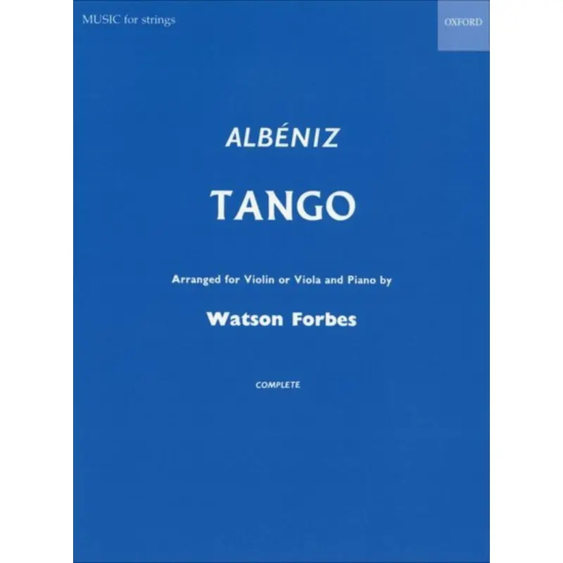 ALBENIZ - TANGO VIOLIN (OR VIOLA)/PIANO ARR FORBES