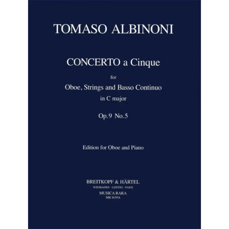 ALBINONI - CONCERTO C MAJOR OP 9 NO 5 OBOE/PIANO