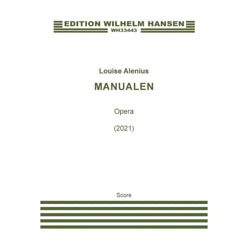 ALENIUS - MANUALEN OPERA FULL SCORE
