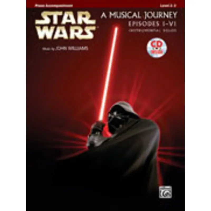 STAR WARS EPISODES 1-6 PIANO ACCOMPANIMENT BK/CD