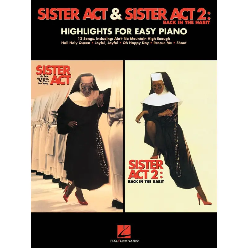 SISTER ACT 1 & 2 MOVIE SELECTIONS EASY PIANO