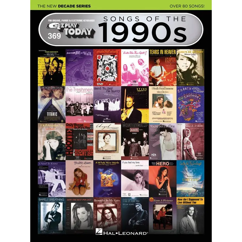SONGS OF THE 1990S THE NEW DECADE SERIES EZ PLAY 369