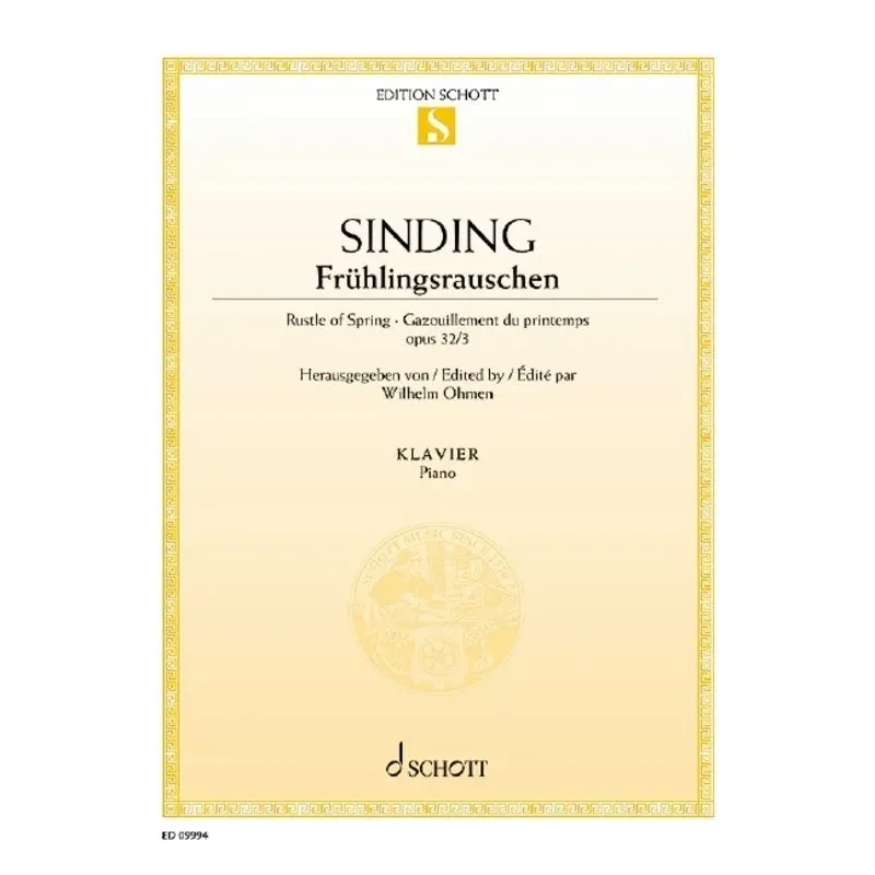 SINDING - RUSTLE OF SPRING OP 32 NO 3 FOR PIANO