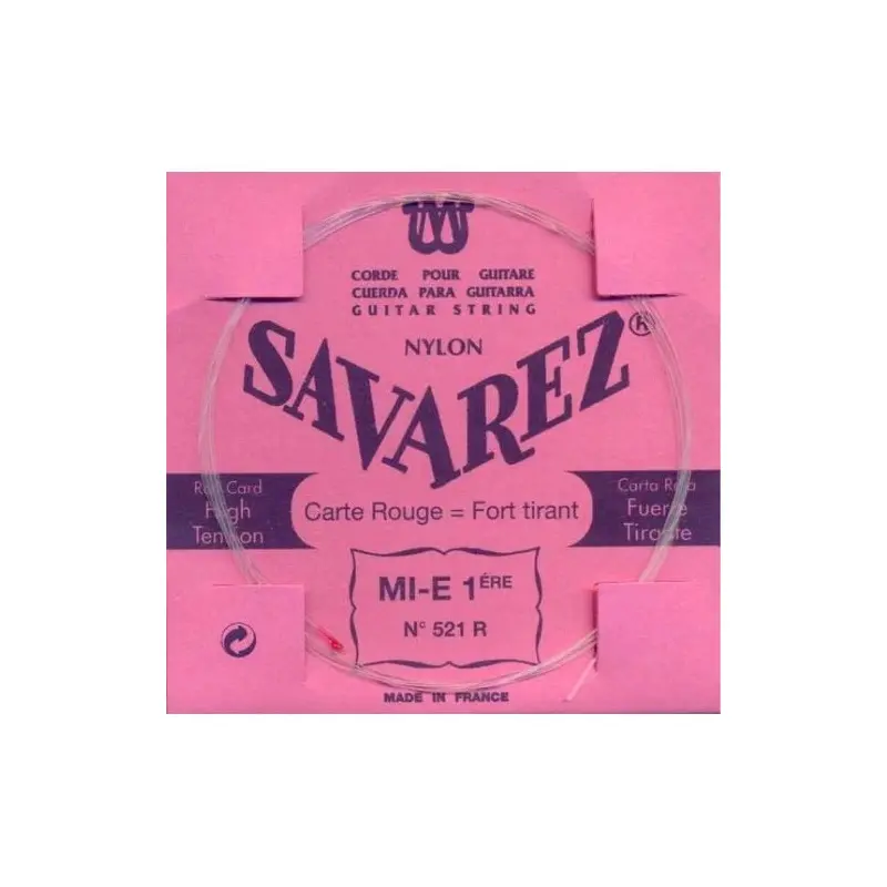 Savarez 521R Traditional High Tension (E-1st) Single Classical Guitar String