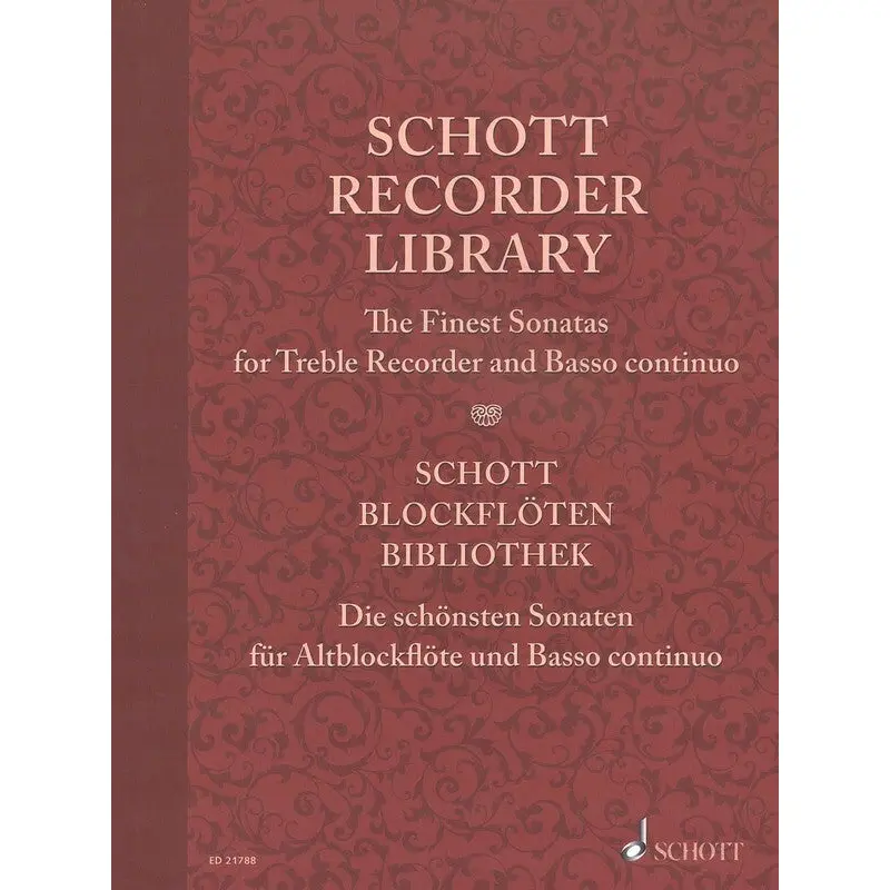SCHOTT RECORDER LIBRARY TREBLE & BASSO CONTINUO