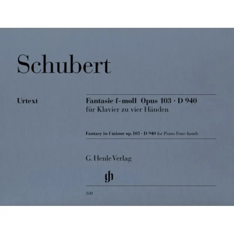SCHUBERT - FANTASIA F MIN OP 103 D940 PIANO DUET