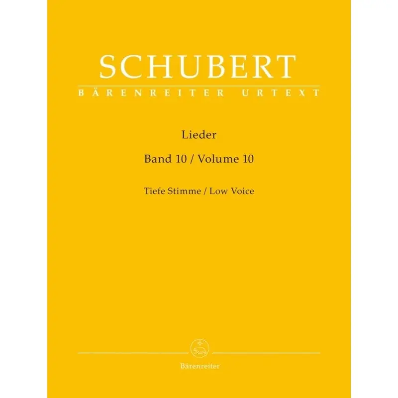 SCHUBERT - LIEDER VOL 10 FOR LOW VOICE/PIANO