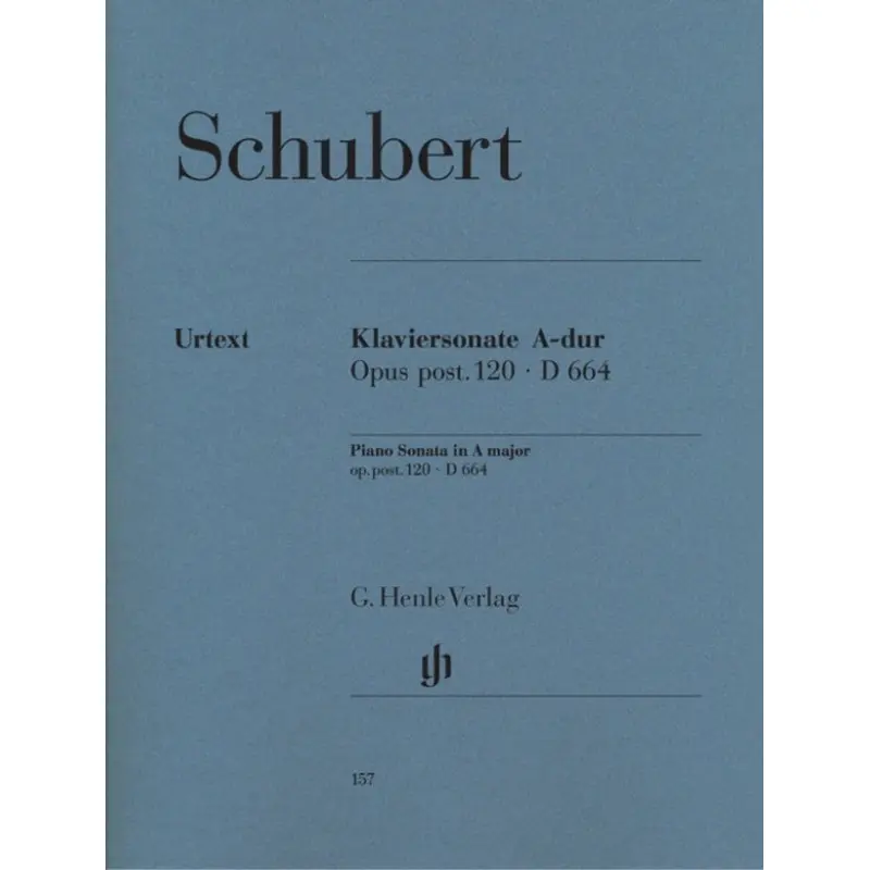 SCHUBERT - SONATA A MAJOR OP POST 120 D 664