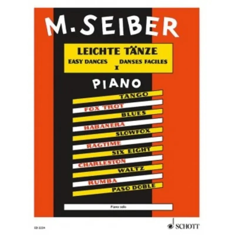 SEIBER - EASY DANCES VOL 1 PIANO