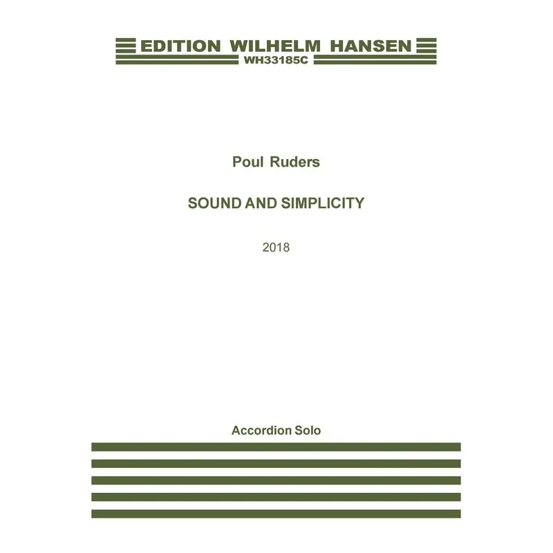 RUDERS - SOUND AND SIMPLICITY FOR ACCORDION SOLO
