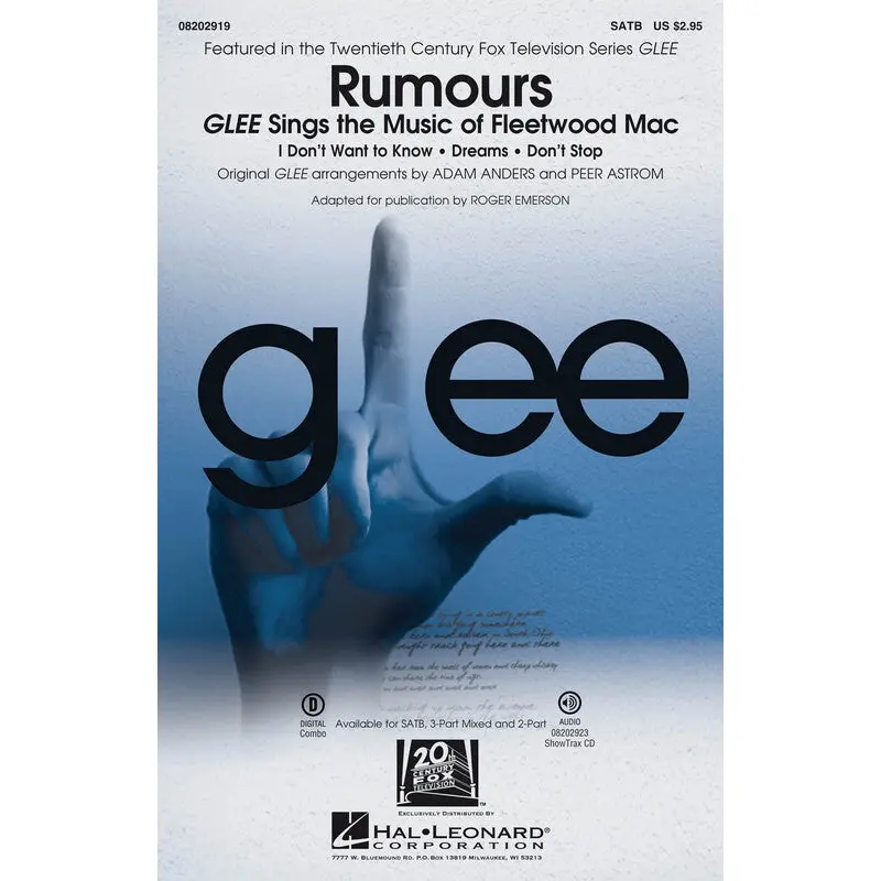 RUMOURS MUSIC OF FLEETWOOD MAC FROM GLEE SATB