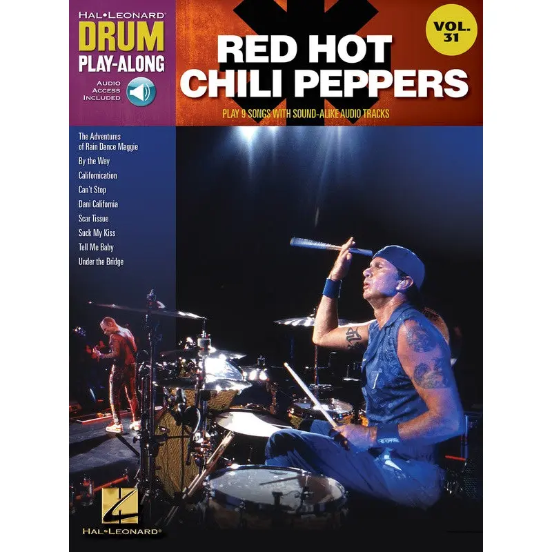 RED HOT CHILI PEPPERS DRUM PLAYALONG V31 BK/OLA