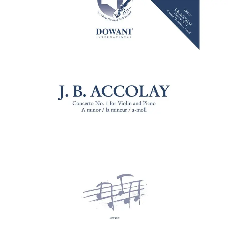 ACCOLAY - CONCERTO NO 1 A MINOR FOR VIOLIN/PIANO BK/OLA