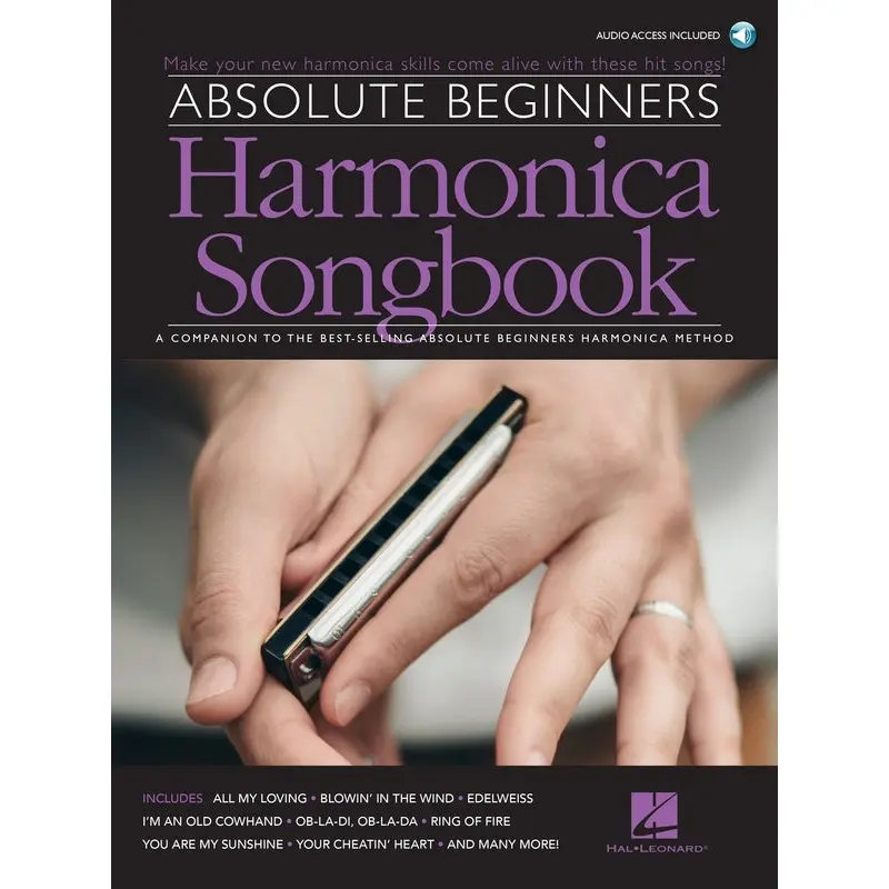 ABSOLUTE BEGINNERS HARMONICA SONGBOOK BK/OLA