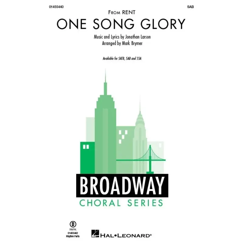ONE SONG GLORY (FROM RENT) SAB/PIANO